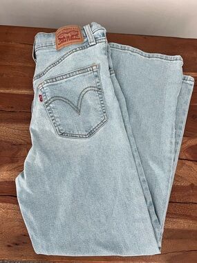 Levi's Ribcage Straight Ankle Jeans - Light Blue